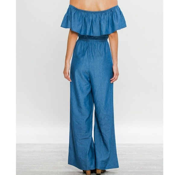 💥5-Stars Beautiful 🌹Sassy Jean Jumpsuit 🎉 - Picture 3 of 4